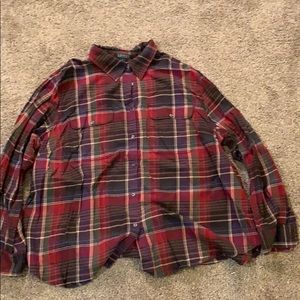 Women’s Plus Ralph Lauren Flannel Button Down